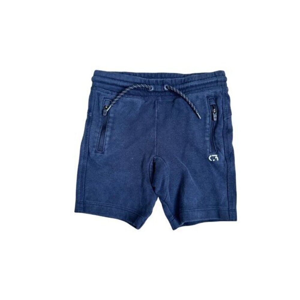 GapFit Youth Navy Blue Athletic Shorts With Zip Pockets Size 4Y Drawstring Waist